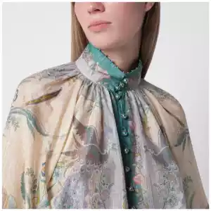 ZIMMERMANN Cream cotton and silk Indra shirt