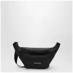Balenciaga Explorer black nylon belt bag with logo