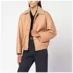 Salvatore Santoro Nude leather bomber jacket