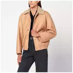 Salvatore Santoro Nude leather bomber jacket