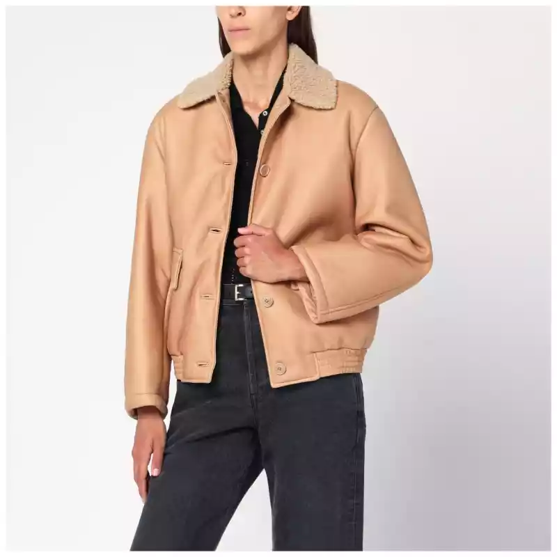 Salvatore Santoro Nude leather bomber jacket