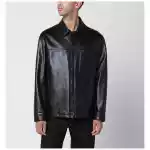 Salvatore Santoro Black leather overshirt