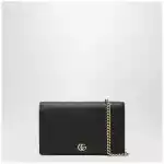 GUCCI GG Marmont wallet with chain black/red