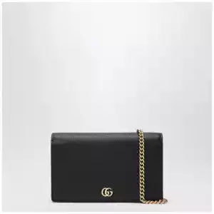 GUCCI GG Marmont wallet with chain black/red