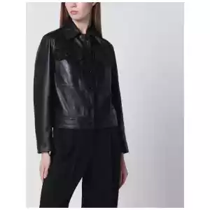 Salvatore Santoro Black cropped leather jacket