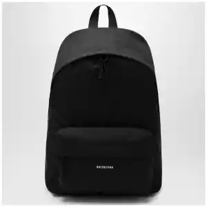 Balenciaga Black Explorer backpack with logo patch