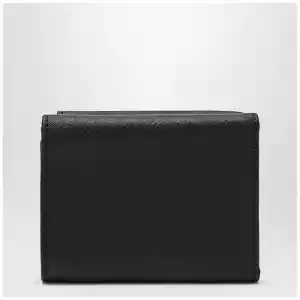 Vivienne Westwood Black leather wallet with Orb logo