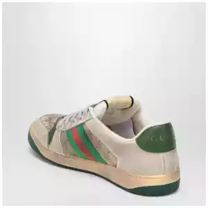 GUCCI Beige Screener Sneakers in Original GG fabric