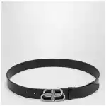 Balenciaga Black BB leather belt