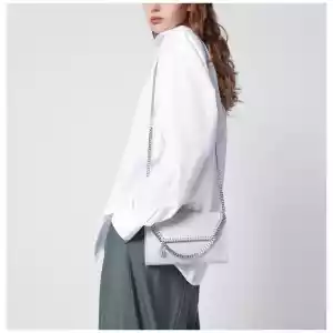 Stella McCartney Pearl grey Falabella shoulder wallet bag