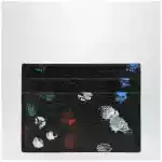 Balenciaga Cash leather card holder with painter’s print