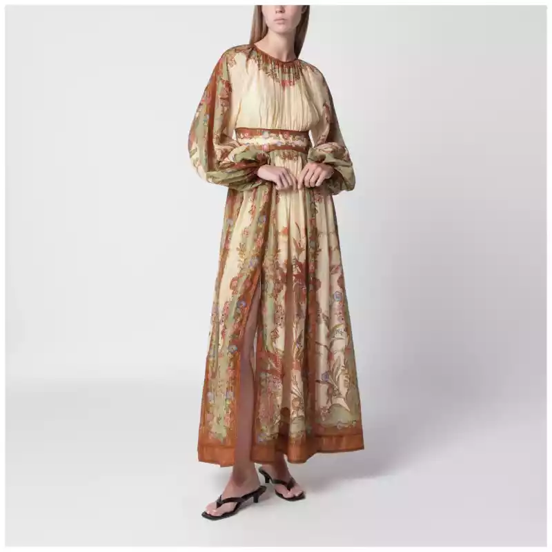 5947DSS262CO_T_ZIMM-CK.a ZIMMERMANN Cream cotton and silk Indra maxi dress