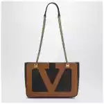 Valentino Garavani Viva Superstar black/brown small bag