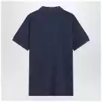 Polo Ralph Lauren Navy mélange cotton Custom Slim-Fit polo shirt