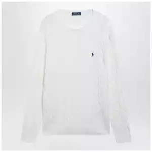 Polo Ralph Lauren White cable-knit cotton sweater
