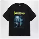 Balenciaga The Address men’s regular-fit T-shirt in faded black cotton