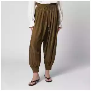 ZIMMERMANN Olive silk habotai harem pants