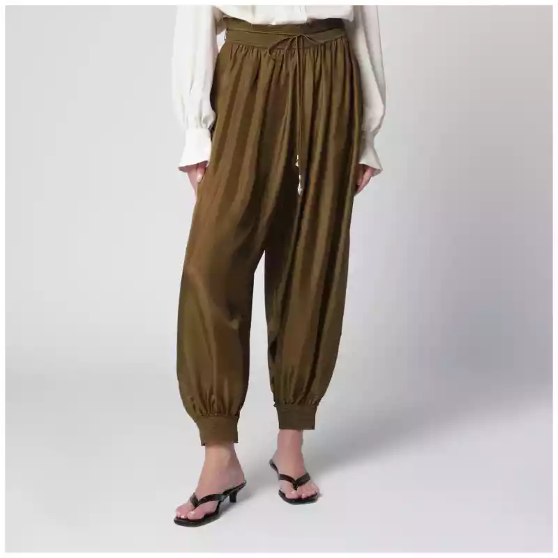 ZIMMERMANN Olive silk habotai harem pants
