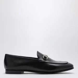 GUCCI Black leather Jordaan loafer