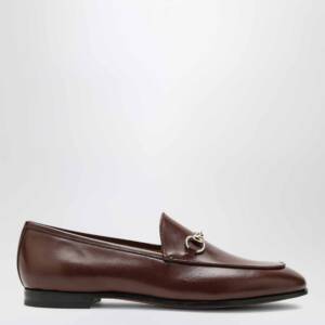 GUCCI Brown Jordaan loafer in leather
