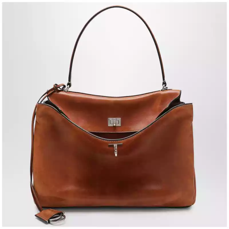 7897722ABP7_T_BALEN-2753.a Balenciaga Rodeo Medium bag in vegetable-tanned lambskin tan