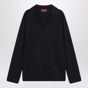 GUCCI Navy blue wool sweater