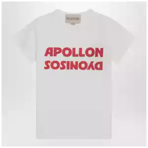 Valentino White T-shirt with Apollon/Dionysus print
