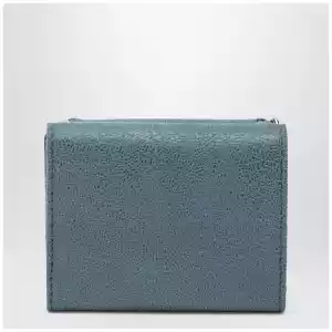 Stella McCartney Light Blue Falabella Trifold Wallet With Chain