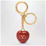 Valentino Garavani Bag charm keyring Coeur Royal in red
