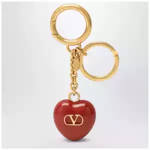 Valentino Garavani Bag charm keyring Coeur Royal in red