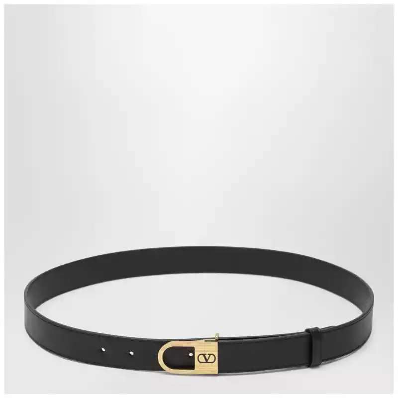 Valentino Garavani Black Vlogo Signature belt