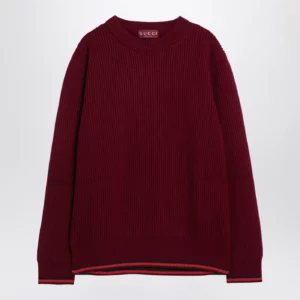 GUCCI Burgundy wool and cashmere jumper