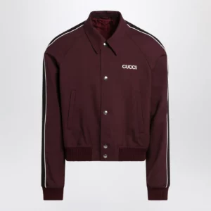 GUCCI Bomber Bordeaux in wool blend