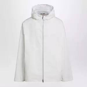 GUCCI White zip-up jacket with logo print