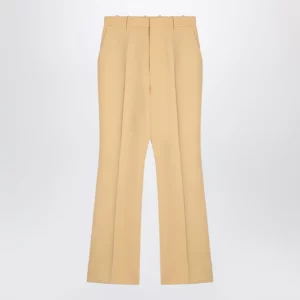 GUCCI Cream coloured wool crêpe trousers