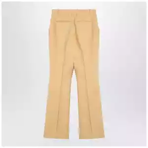 GUCCI Cream coloured wool crêpe trousers