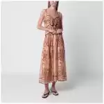 ZIMMERMANN Aster midi dress with silk scarf detail