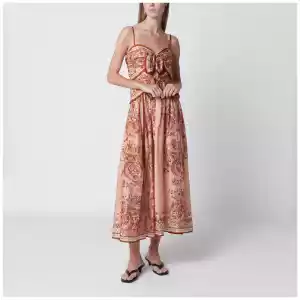 ZIMMERMANN Aster midi dress with silk scarf detail