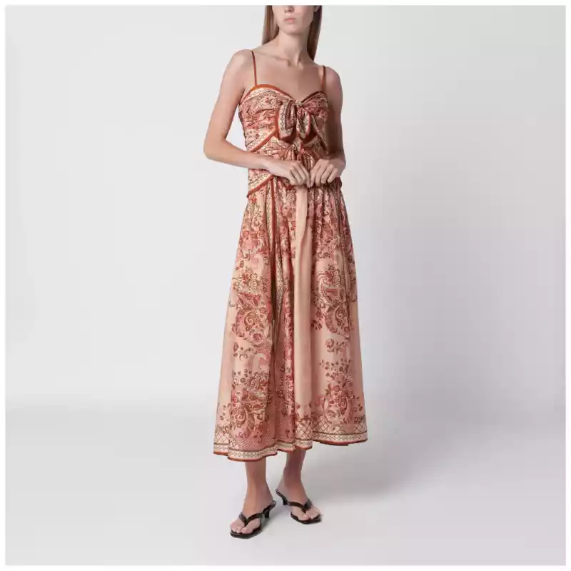 8062DSS261SI_T_ZIMM-PP.a ZIMMERMANN Aster midi dress with silk scarf detail