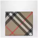 Burberry Beige Check-pattern wallet