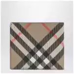 Burberry Beige Check-pattern wallet