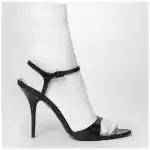 Balenciaga Avenue Sock black sandal in patent leather and mesh