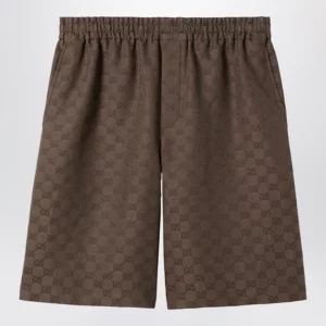 GUCCI Shorts in GG linen blend fabric