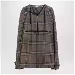 Burberry Half-zip jacket with Check pattern in silk blend