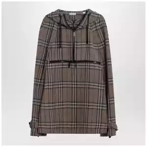 Burberry Half-zip jacket with Check pattern in silk blend