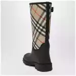 Burberry Tall black Marsh Stamp rubber boots