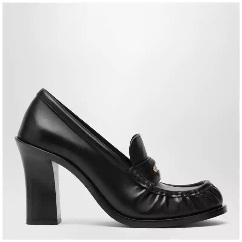 8111894169546_R_BURBE-A1189.a Burberry Cadet black leather loafers with heel