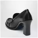Burberry Cadet black leather loafers with heel