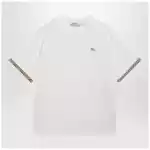 Burberry Cotton jersey T-shirt with Check trim in chalk