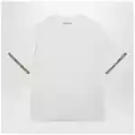 Burberry Cotton jersey T-shirt with Check trim in chalk